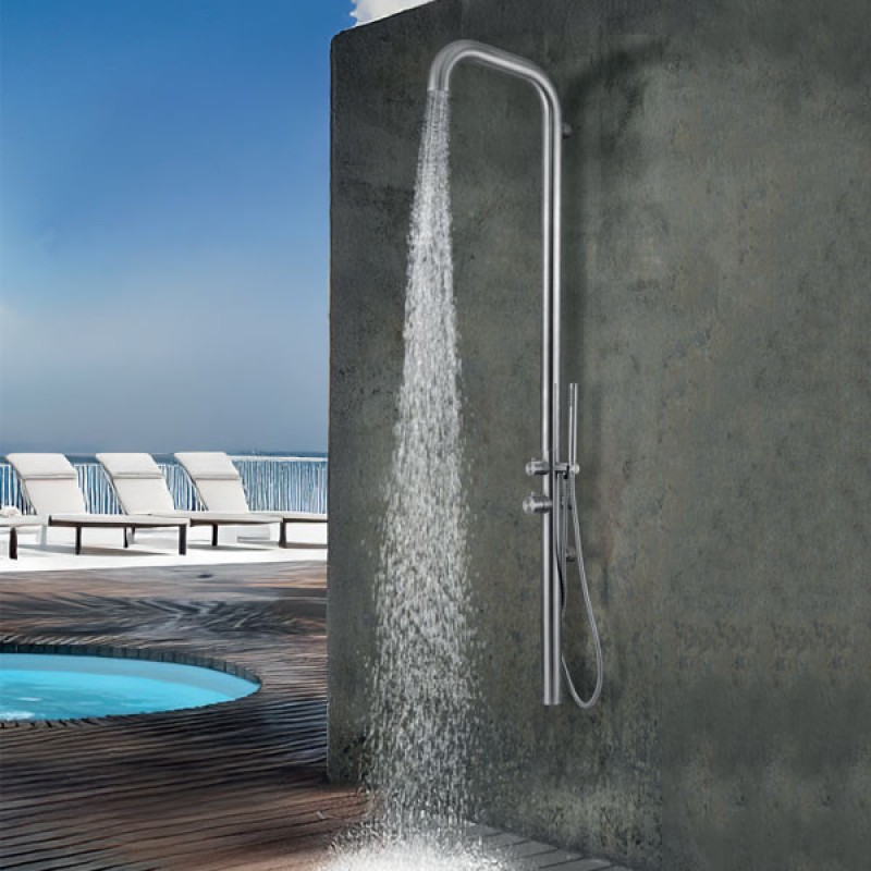 Επιτοίχια στήλη ντους εσωτερικού & εξωτερικού χώρου 2 εξόδων ETNAMIX Icos Shower Επιτοίχια στήλη ντους εσωτερικού & εξωτερικού χώρου 2 εξόδων ETNAMIX Icos Shower