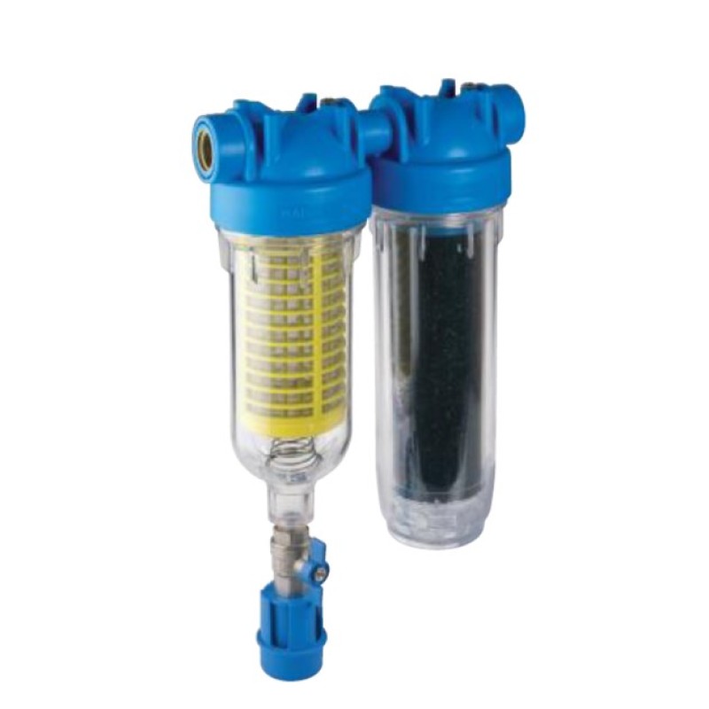 Αυτοκαθαριζόμενο διπλό φίλτρο νερού Hydra Duo με ανοξείδωτη σίτα RAH 90m 1'' Atlas Filtri