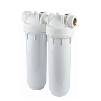 Φίλτρο νερού DP 10'' κάτω πάγκου διπλό λευκό Mfo Sx-Bw 1/2" Atlas Filtri Φίλτρο νερού DP 10'' κάτω πάγκου διπλό λευκό Mfo Sx-Bw 1/2" Atlas Filtri