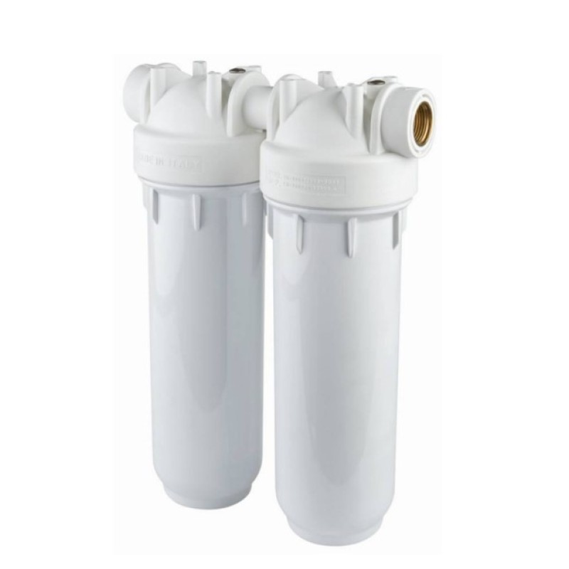 Φίλτρο νερού DP 10'' κάτω πάγκου διπλό λευκό Mfo Sx-Bw 1/2" Atlas Filtri Φίλτρο νερού DP 10'' κάτω πάγκου διπλό λευκό Mfo Sx-Bw 1/2" Atlas Filtri