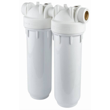 Φίλτρο νερού DP 10'' κάτω πάγκου διπλό λευκό Mfo Sx-Bw 1/2'' Atlas Filtri
