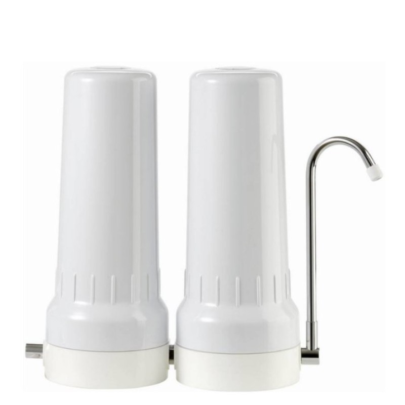 Φίλτρο νερού άνω πάγκου διπλό λευκό Atlas Filtri