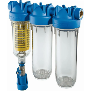 Αυτοκαθαριζόμενο τριπλό φίλτρο νερού Hydra Trio με ανοξείδωτη σίτα RAH 90m 3/4'' Atlas filtri