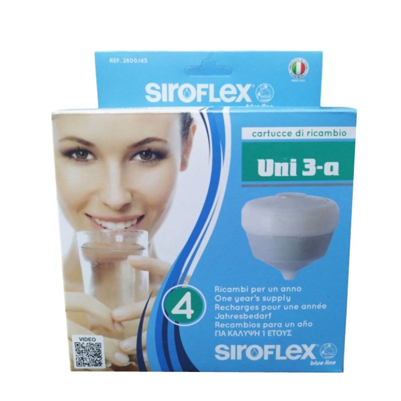 Ανταλλακτικό φίλτρο ενεργού άνθρακα 50μm (σετ 4 τεμαχίων) Uni 3-a 2800/4S Siroflex