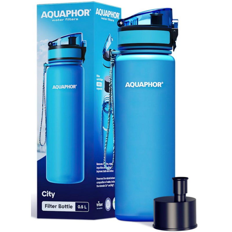 Παγούρι νερού 500 ml με φίλτρο City Bottle Blue 