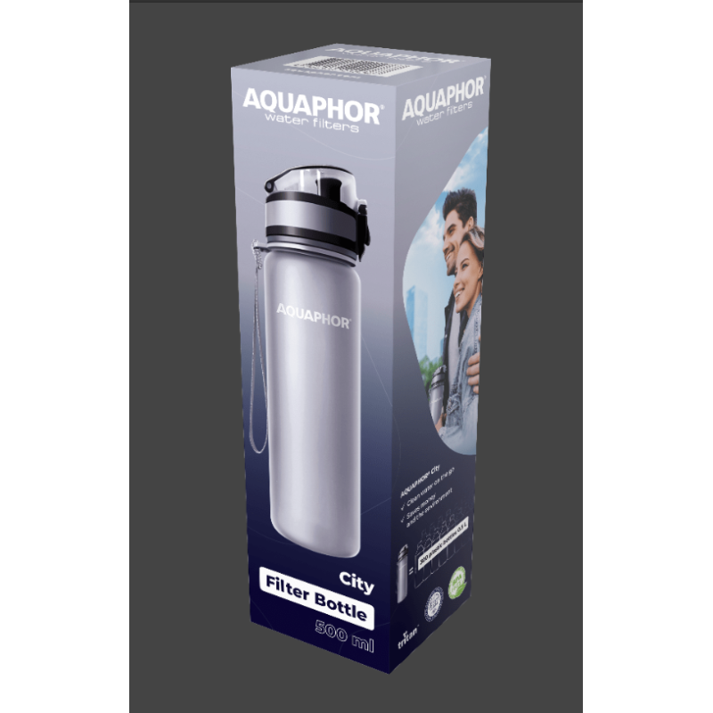 Παγούρι νερού 500 ml με φίλτρο City Bottle Gray 