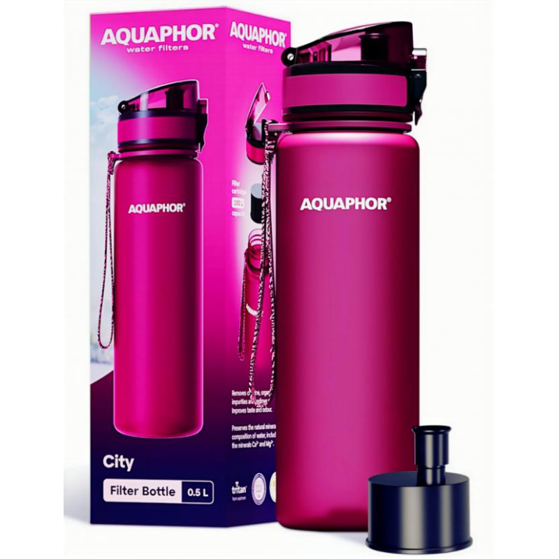 Παγούρι νερού 500 ml με φίλτρο City Bottle Pink